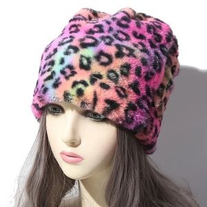 Colorful Leopard Print Beanie
